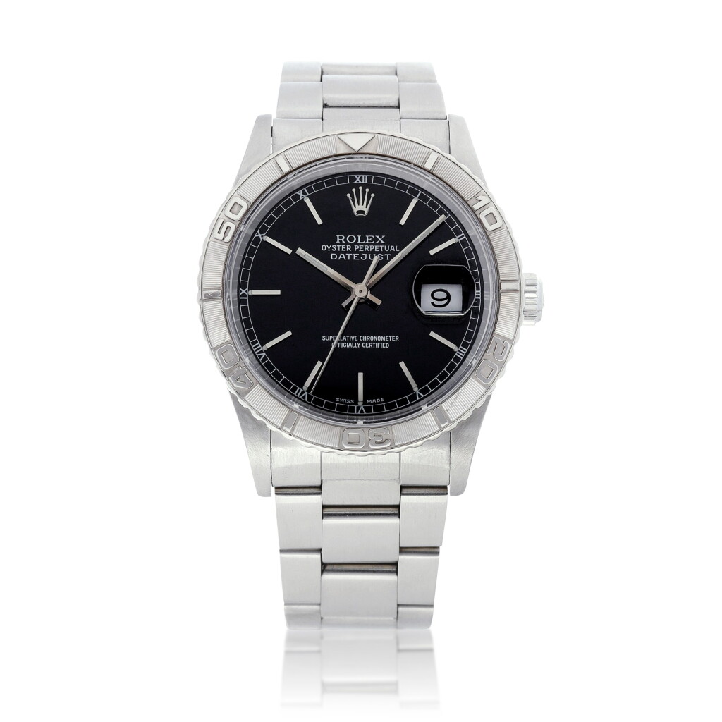 View full screen - View 1 of Lot 8022. DateJust "Thunderbird", Reference 16264, A stainless steel wristwatch with date and bracelet, Circa 2004 | 勞力士 Date Just "Thunderbird" 型號16264 精鋼鏈帶腕錶,備日期顯示,約2004年製.