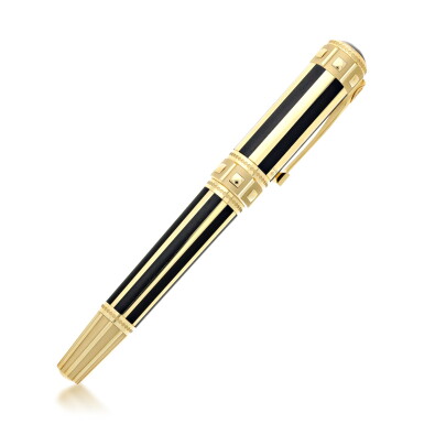 View full screen - View 1 of Lot 55. AMERICA'S SIGNATURES FOR FREEDOM JAMES MADISON A LIMITED EDITION YELLOW GOLD AND WOODEN INLAY FOUNTAIN PEN, CIRCA 2007.