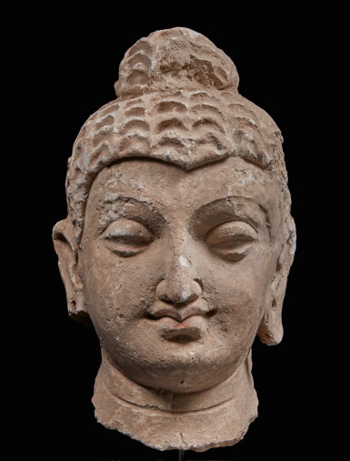 View full screen - View 1 of Lot 354. A stucco head of Buddha, Ancient Region of Gandhara, 4th/5th century.