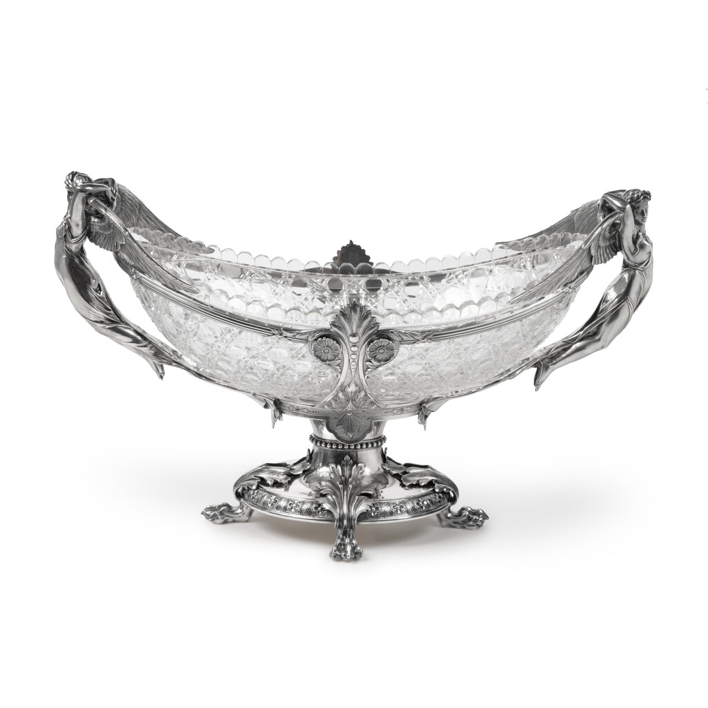 View full screen - View 1 of Lot 308. A Victorian Silver Figural Centerpiece, Elkington & Co., Birmingham, 1886.