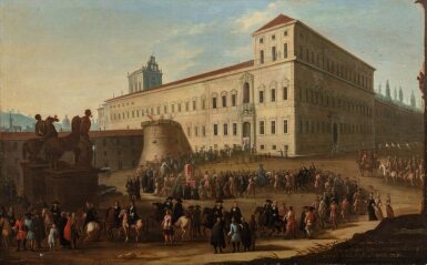 View full screen - View 1 of Lot 521. A procession from the Quirinale Palace in Rome.
