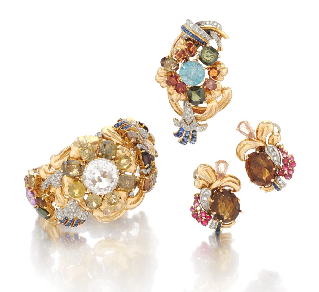 View full screen - View 1 of Lot 70. Gem-set Parure (Parure gem set).