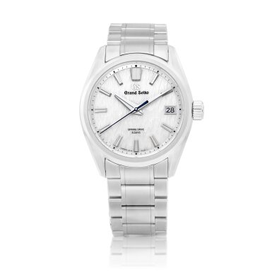 View full screen - View 1 of Lot 8667. Evolution 9, Reference SLGA009G | A brand new stainless steel spring drive wristwatch with date, power reserve indication and bracelet, Circa 2022 | Evolution 9 | 型號| SLGA009G | 全新精鋼spring drive鏈帶腕錶,備日期及動力儲備顯示,約2022年製.