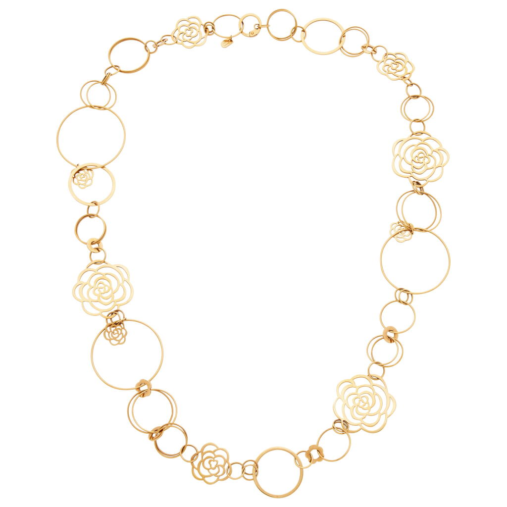 View full screen - View 1 of Lot 193. 18k Gold Camélia Sautoir Necklace.
