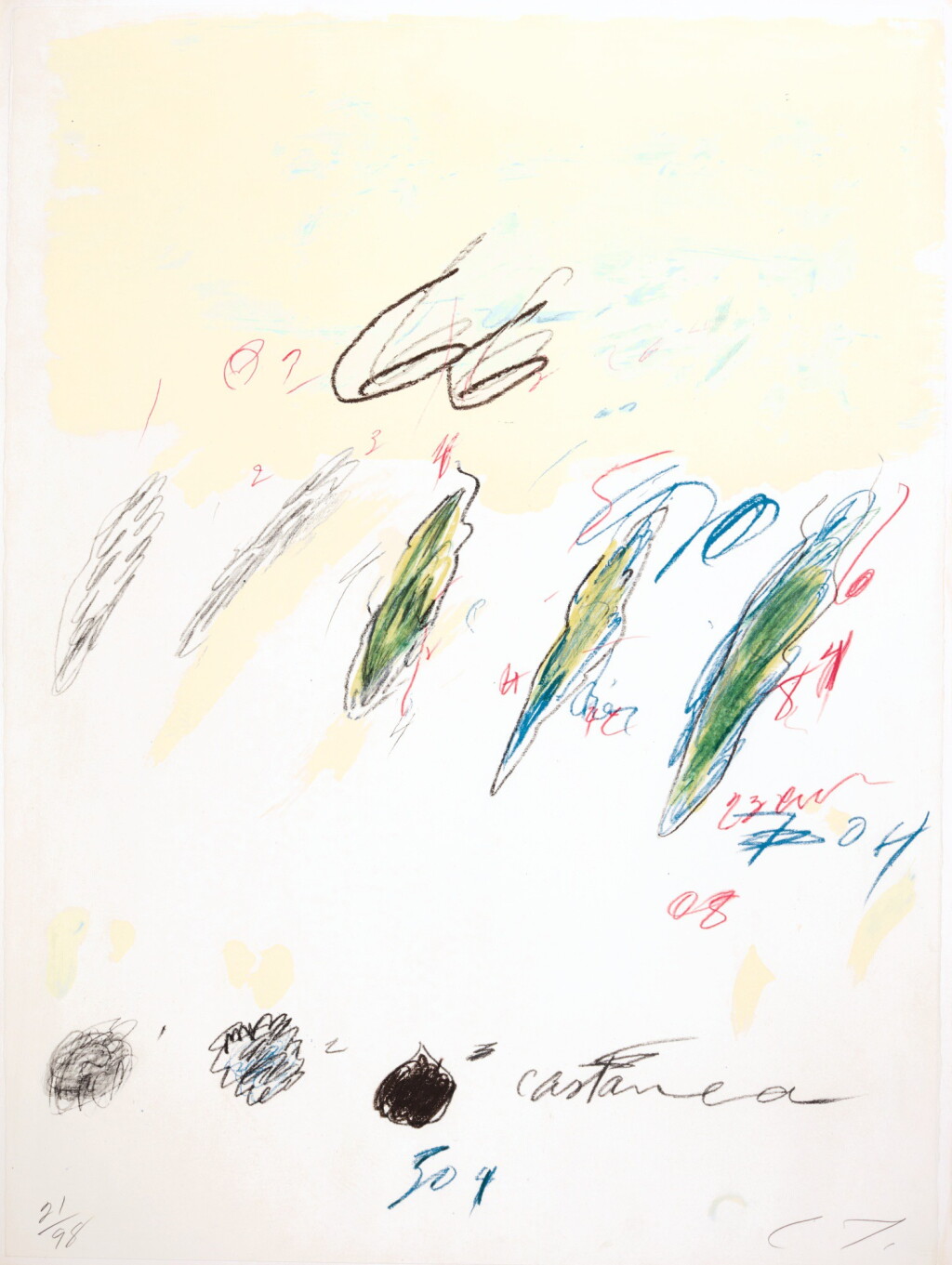 View full screen - View 1 of Lot 175. CY TWOMBLY | CASTANEA SATIVA (BASTIAN 58).