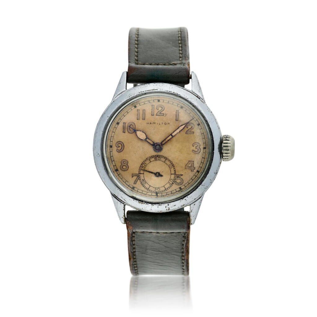 View full screen - View 1 of Lot 222. Military Marine Edition Ordnance Department A stainless steel wristwatch, Circa 1945 .
