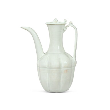 View full screen - View 1 of Lot 311. A Qingbai lobed ewer and cover, Southern Song dynasty | 南宋 青白釉瓜棱式執壺連蓋.