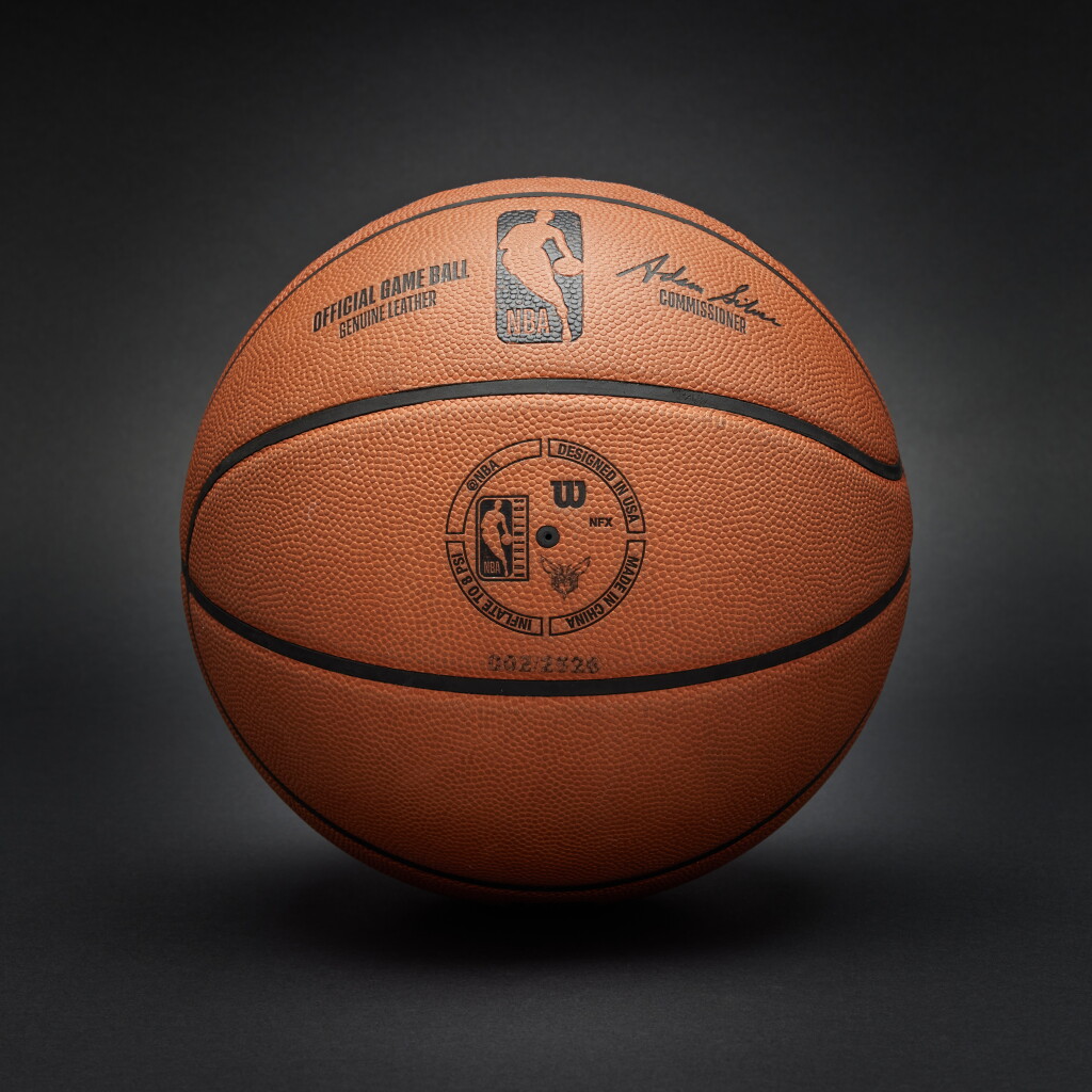 View full screen - View 1 of Lot 43. Game Used 2025-2026 Toronto Raptors vs Charlotte Hornets Basketball | Immanuel Quickley Game Winner .