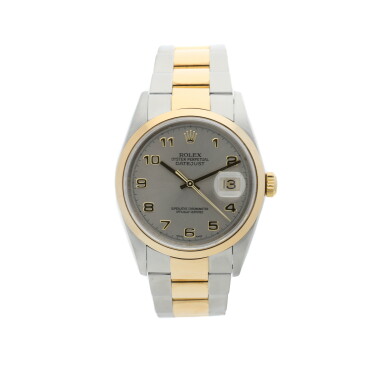 View full screen - View 1 of Lot 454. ROLEX | REFERENCE 16203 DATEJUST A STAINLESS STEEL AND YELLOW GOLD AUTOMATIC WRISTWATCH WITH DATE AND BRACELET, CIRCA 2000.