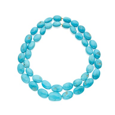 View full screen - View 1 of Lot 368. Two Turquoise Necklaces.