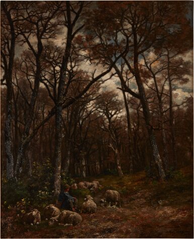 全螢幕檢視 - 查看85Shepherd and Flock in a Moonlit Forest的1