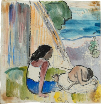 View full screen - View 1 of Lot 203. Deux Tahitiennes.