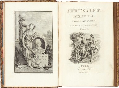 View full screen - View 1 of Lot 168. Tasso, Jérusalem délivrée, Paris, 1774, 2 volumes, contemporary marbled calf gilt.