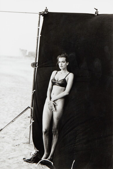 View full screen - View 1 of Lot 16. Peter Lindbergh | Tajanna Patitz's, first nude picture, Deauville beach, 1993.