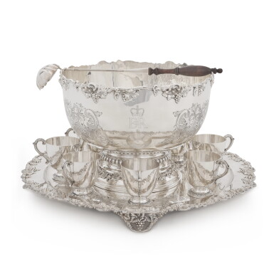 View full screen - View 1 of Lot 239. A cased silver punch service, Garrard & Co. Ltd., London, 1972.