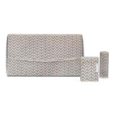 View full screen - View 1 of Lot 91. Sac du soir or et diamants | Gold and diamond evening bag.