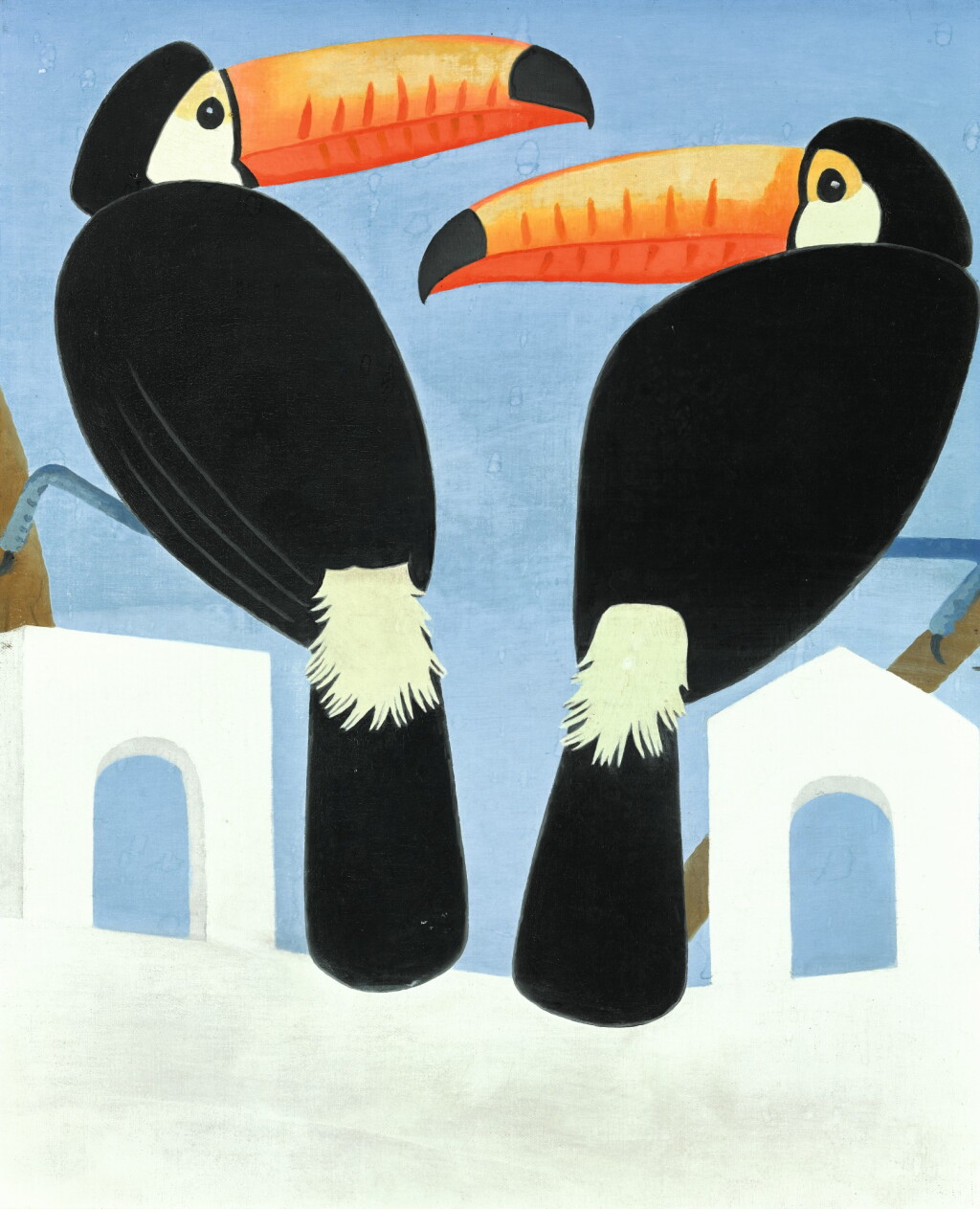 View full screen - View 1 of Lot 147. SIMON ALBERT BUSSY | CONVERSATION PIECE; TWO TOUCANS.