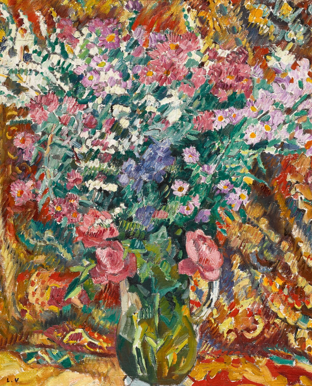 View full screen - View 1 of Lot 53. LOUIS VALTAT | ROSES ET FLEURS DES CHAMPS.