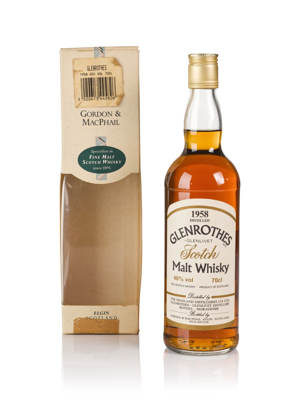 View full screen - View 1 of Lot 191. Glenrothes Gordon & MacPhail 40.0 abv 1958 .