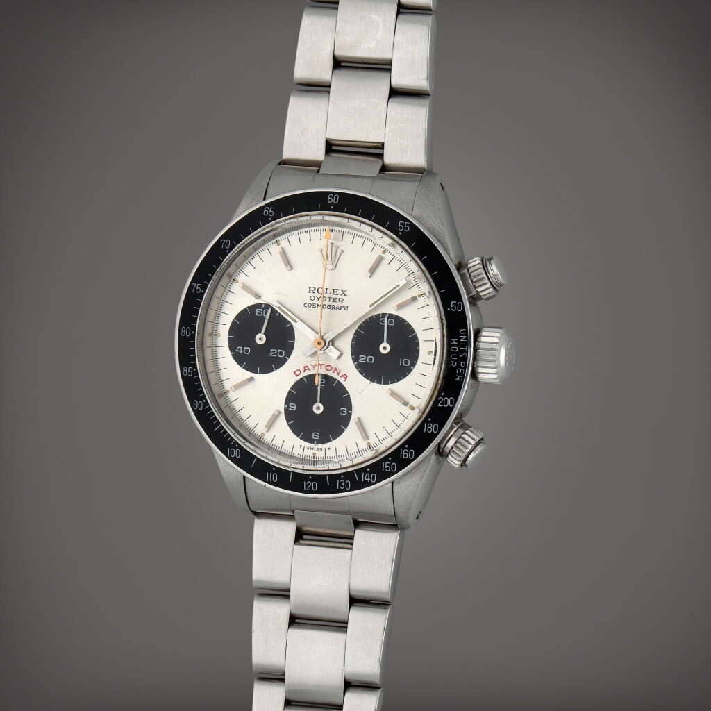 全萤幕检视 - 查看117Daytona 'Big Red', Reference 6263 | A stainless steel chronograph wristwatch with bracelet | Circa 1979 | 勞力士 | Daytona 'Big Red' 型號6263 | 精鋼計時鏈帶腕錶,製作年份約1979的1