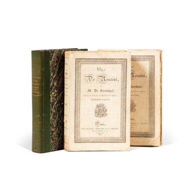 View full screen - View 1 of Lot 83. Ensemble 2 ouvrages. Vies de Haydn, de Mozart et de Métastase, 1817. Vie de Rossini, 1824..