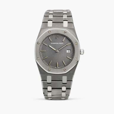 View full screen - View 1 of Lot 2526. Royal Oak "Nick Faldo" Championship Edition, Reference 56175TT.OO.0789TT.01 | A limited edition tantalum and stainless steel bracelet watch with date, Circa 1990.