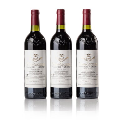 View full screen - View 1 of Lot 697. Vega Sicilia 'Unico' 1991 (3 BT).