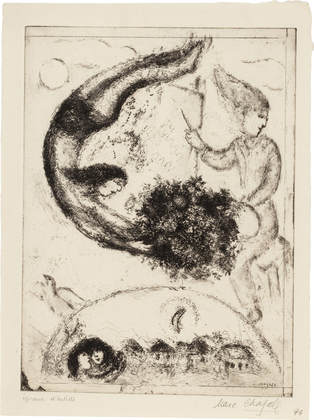 View full screen - View 1 of Lot 12. Das Geschenk (The Gift), from Marc Chagall.