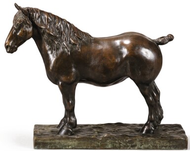 View full screen - View 1 of Lot 89. ANTOINE BASTIEN | RESTING PERCHERON.