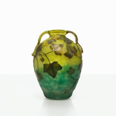 View full screen - View 1 of Lot 62. DAUM | TWO-HANDLED "LIERRE" VASE.