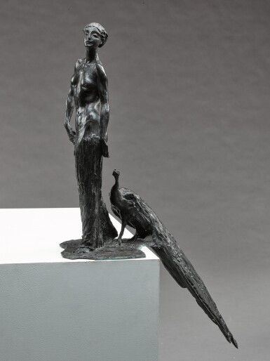 View full screen - View 1 of Lot 110. Femme au paon (Woman with a peacock).