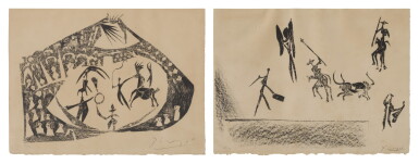 View full screen - View 1 of Lot 134. Le Cirque; and Corrida (Bloch 385 & 387; Mourlot 24 & 26).