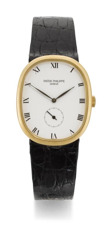 View full screen - View 1 of Lot 17. PATEK PHILIPPE | ELLIPSE, REFERENCE 3948 YELLOW GOLD WRISTWATCH MADE IN 1987.