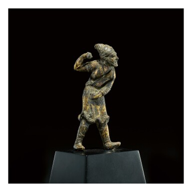 View full screen - View 1 of Lot 581. A SMALL GILT-BRONZE FIGURE OF A SOGDIAN GROOM, TANG DYNASTY.