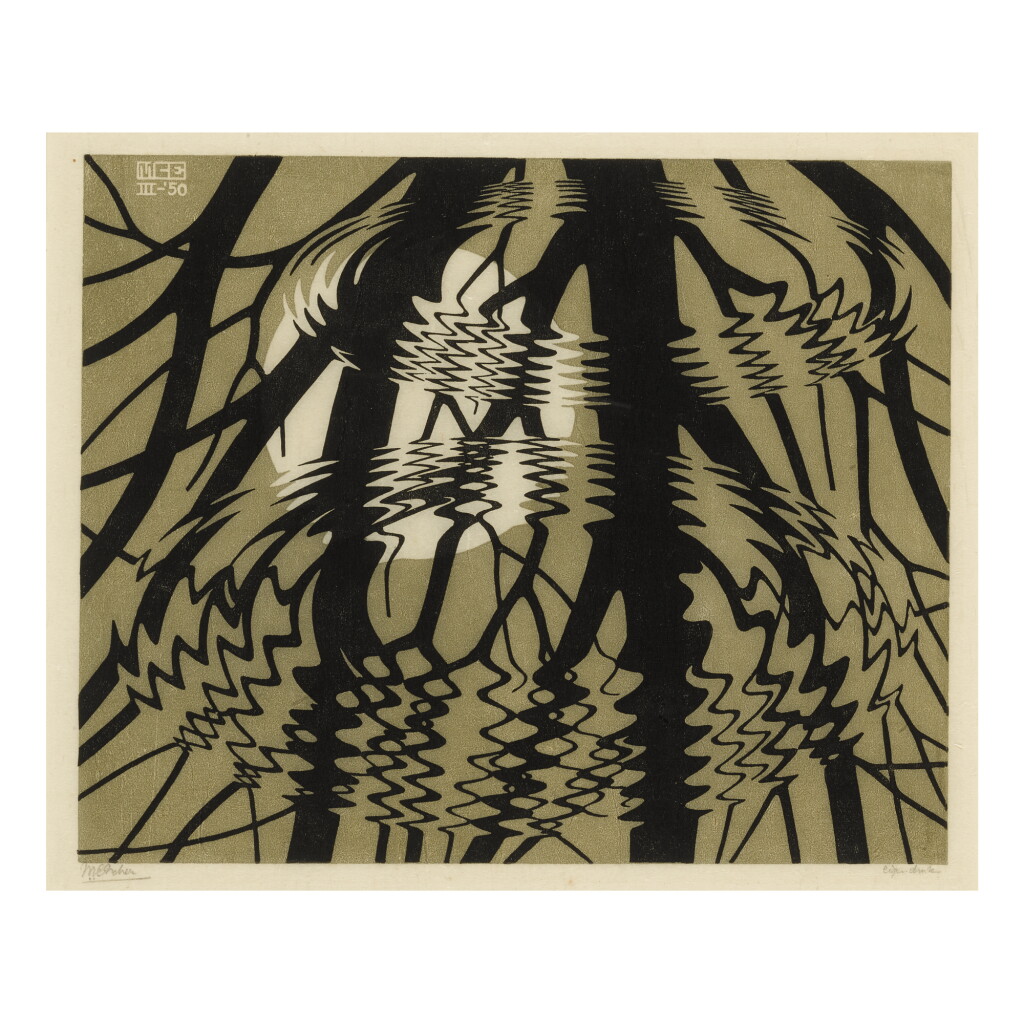 View full screen - View 1 of Lot 91. M. C. ESCHER | RIPPLED SURFACE (B./K./L./W. 367).