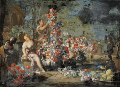 View full screen - View 1 of Lot 45. ABRAHAM BRUEGHEL AND STUDIO OF LUCA GIORDANO | PRIMAVERA.