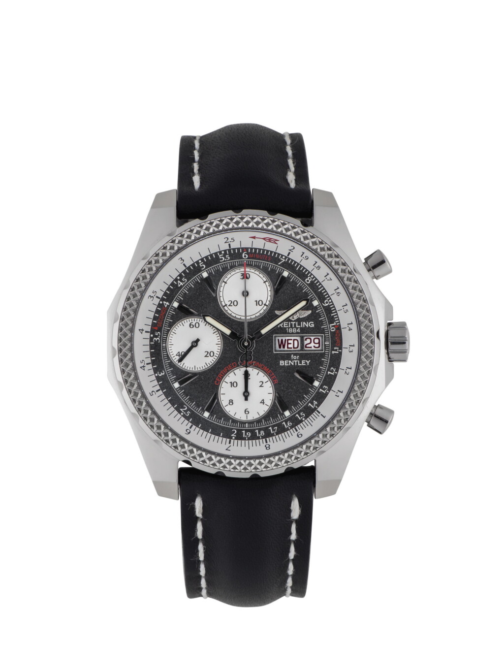 View full screen - View 1 of Lot 86. BREITLING | BENTLEY GT, REF J13362 LIMITED EDITION WHITE GOLD CHRONOGRAPH WRISTWATCH WITH DAY AND DATE CIRCA 2004.