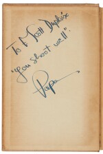 HEMINGWAY | For Whom the Bell Tolls, 1940, inscribed presentation copy