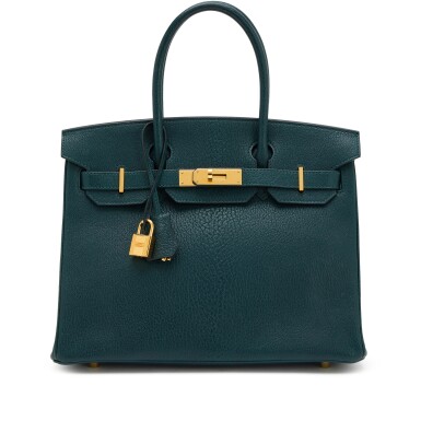 View full screen - View 1 of Lot 123. Vert Cypres Chèvre de Coromandel Birkin 30 Gold Hardware, 2021.