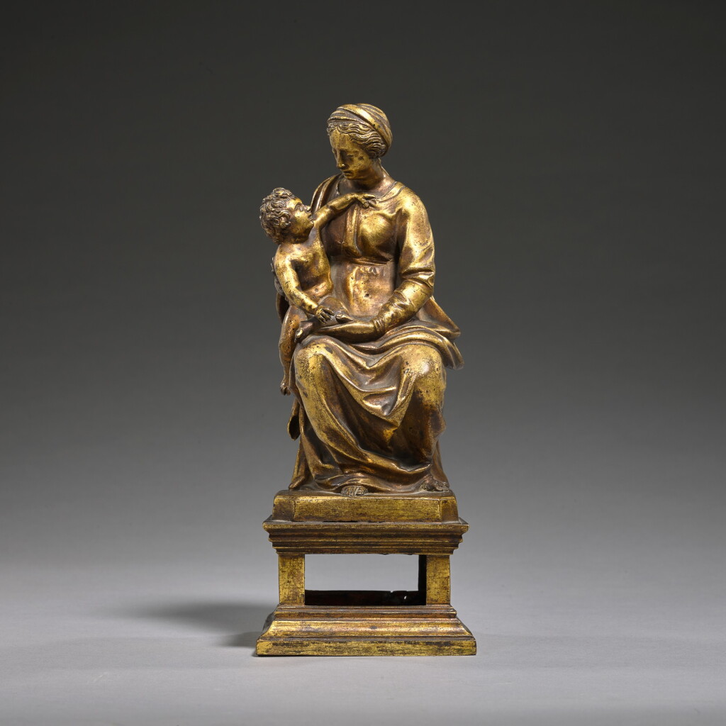 View full screen - View 1 of Lot 107. ITALIAN, PROBABLY FLORENCE, FIRST HALF 16TH CENTURY | VIRGIN AND CHILD ENTHRONED.