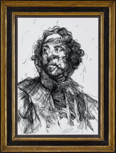 View full screen - View 1 of Lot 1015. Glenn Brown 格倫 · 布朗 | Drawing 16 (after Van Dyck / Van Dyck) 畫作 16(摹仿凡 · 戴克/凡 · 戴克).