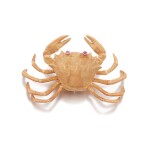 Gold and ruby brooch