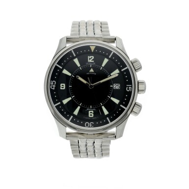 View full screen - View 1 of Lot 56. REFERENCE E859 MEMOVOX POLARIS A STAINLESS STEEL WRISTWATCH WITH DATE AND ALARM, CIRCA 1967.