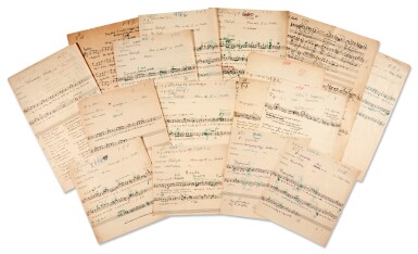 View full screen - View 1 of Lot 65. Béla Bartók. Collection of 24 Hungarian folksong transcriptions, 1906-1930s.