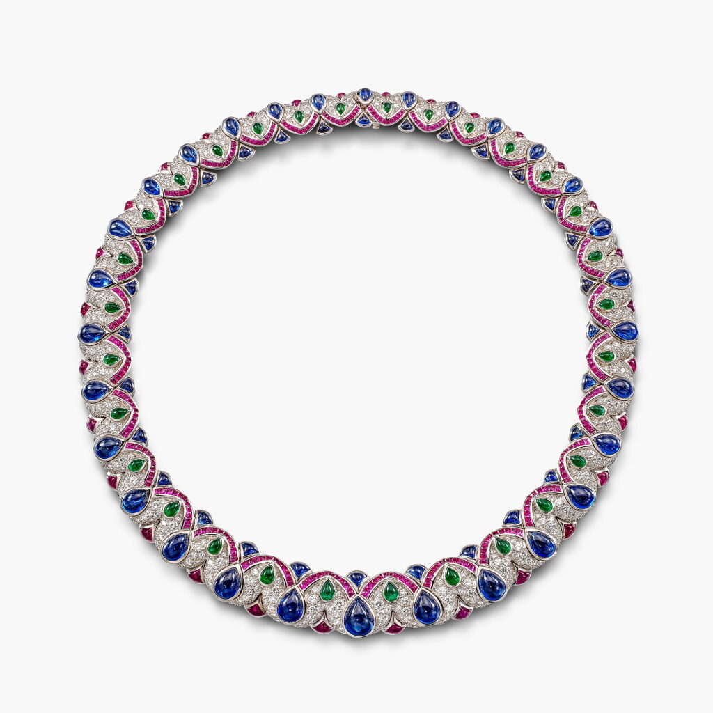 View full screen - View 1 of Lot 1710. Coloured Stone and Diamond Necklace | 夢寶星 | 彩色寶石 配 鑽石 項鏈.