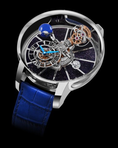 View full screen - View 1 of Lot 1. Reference AT100.30.AC.SD.A, Astronomia First Triple Axis Tourbillon Bucherer BLUE | A piece unique white gold tourbillon wristwatch, Circa 2022.