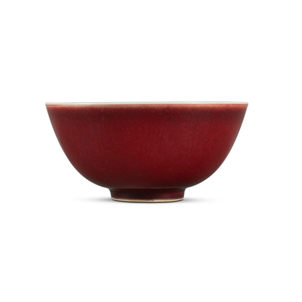 View full screen - View 1 of Lot 109. A fine copper-red-glazed bowl, Mark and period of Yongzheng.