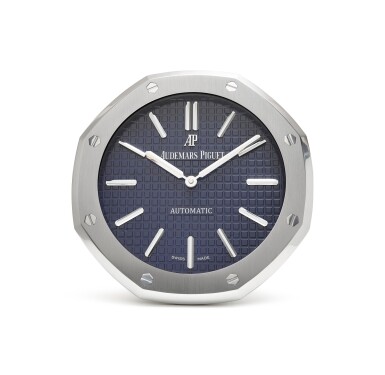 View full screen - View 1 of Lot 381. AUDEMARS PIGUET | ROYAL OAK A METAL WORK WALL CLOCK, CIRCA 2018.