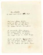 Lenau, Autograph manuscript of the poem "An Natalie", c.1837?
