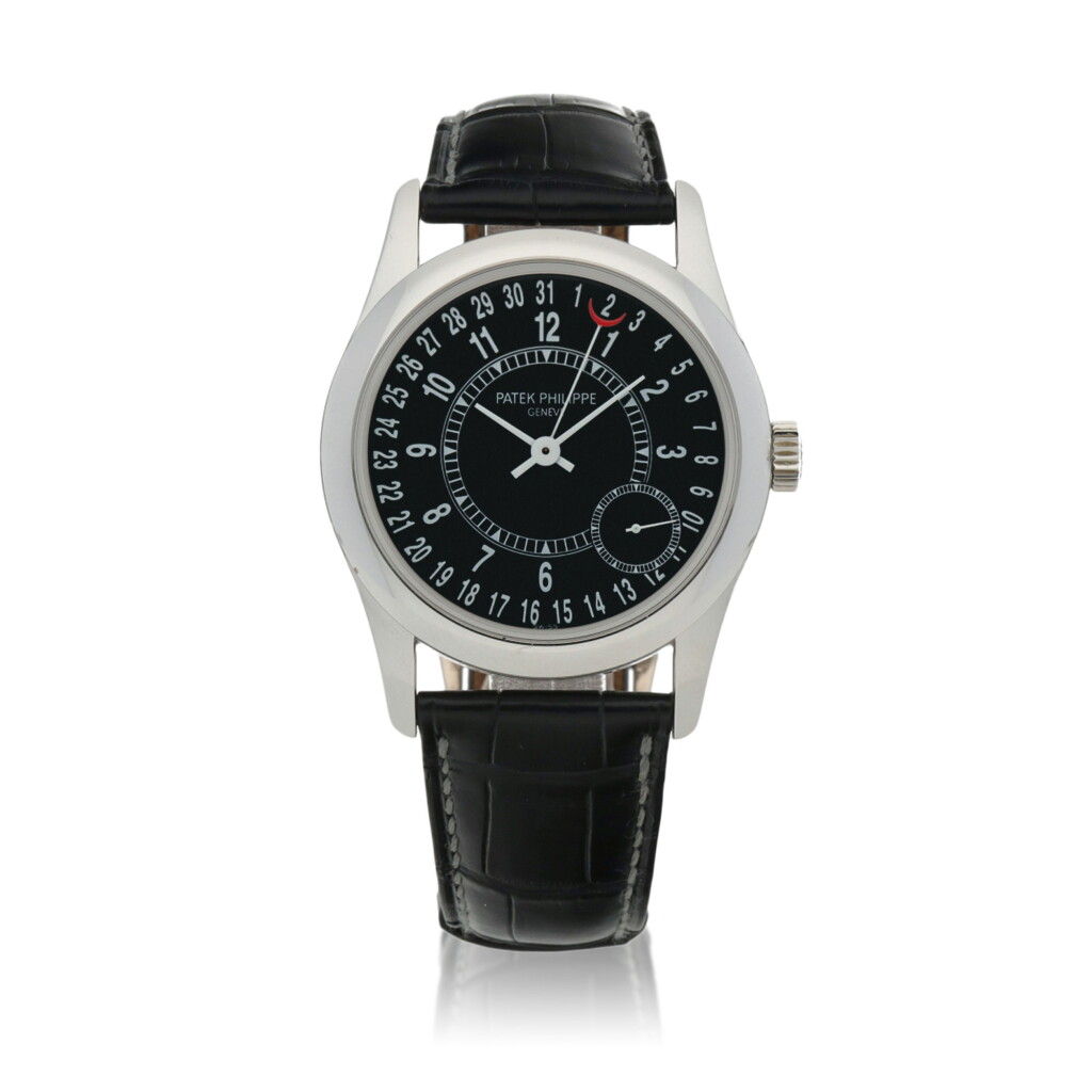 View full screen - View 1 of Lot 5. Ref. 6000G-001 White gold wristwatch with date Circa 2006 | 百達翡麗 | 6000G-001型號白金腕錶備日期顯示,年份約2006.